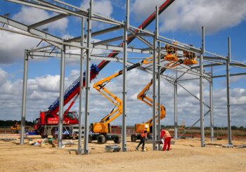 FIRST STEEL ERECTED AT £200M AIRPORT BUSINESS PARK IN MAJOR MILESTONE